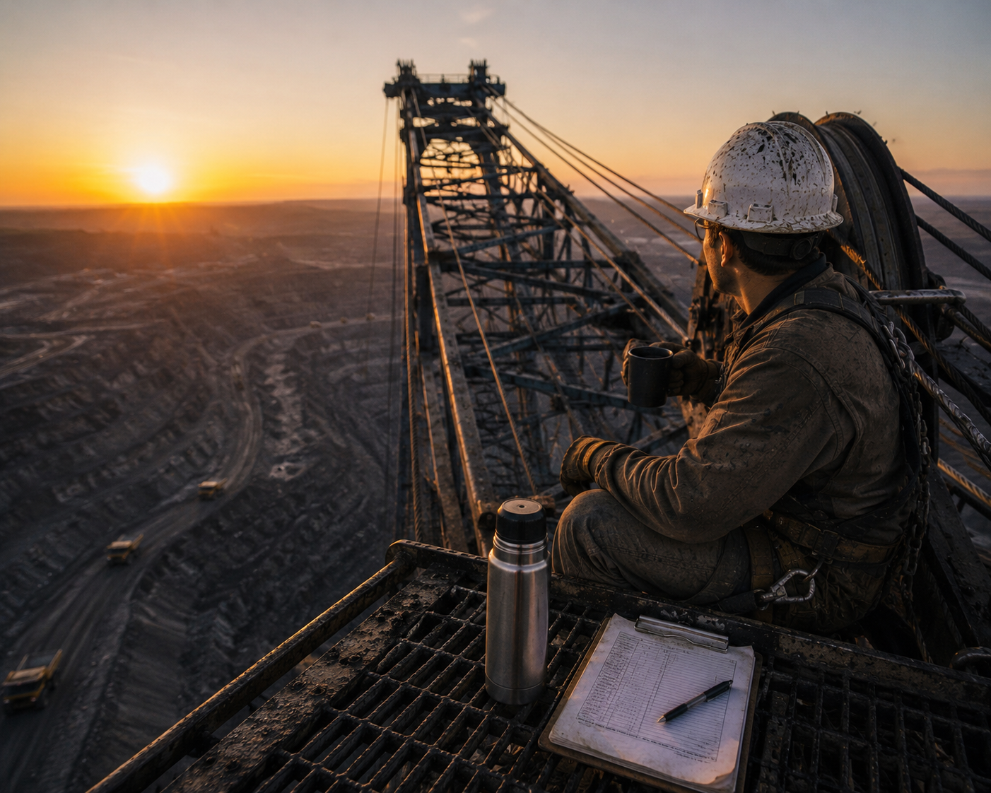The Day I almost Fell off a Dragline Boom !